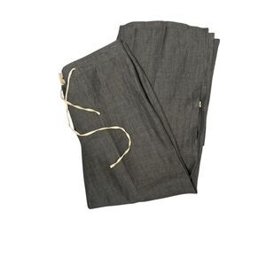 Willi Smith 100% Linen Drawstring Cropped Wide Leg pants Women's Size 12